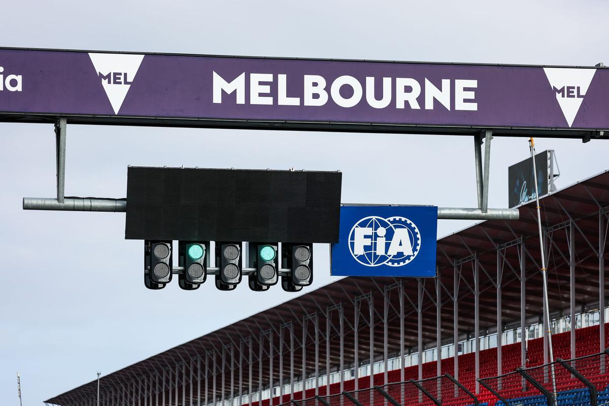 FIA starting grid lights during the Formula 1 Qatar Airways Australian Grand Prix 2026, 1st round of the 2026 Formula One World Championship from March 6 to 8, 2026 on the Albert Park Circuit, in Melbourne, Australia - Photo / DPPI AFP7 04/03/2026 ONLY FOR USE IN SPAIN