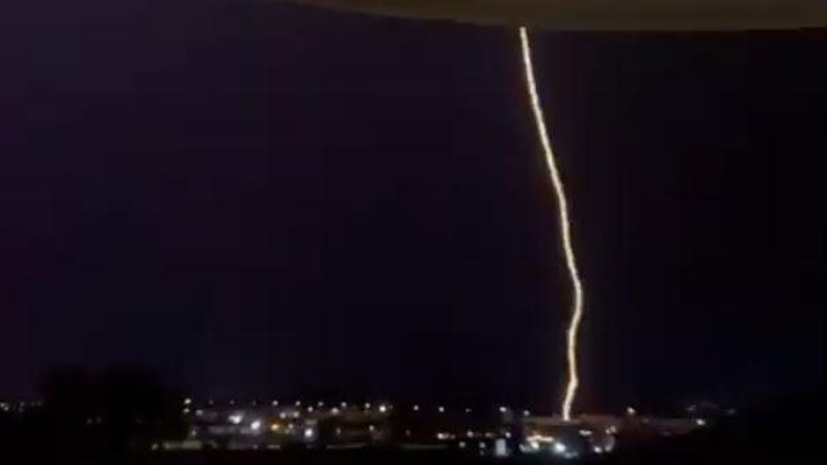 Rayo caído en Águilas este miércoles por la noche
