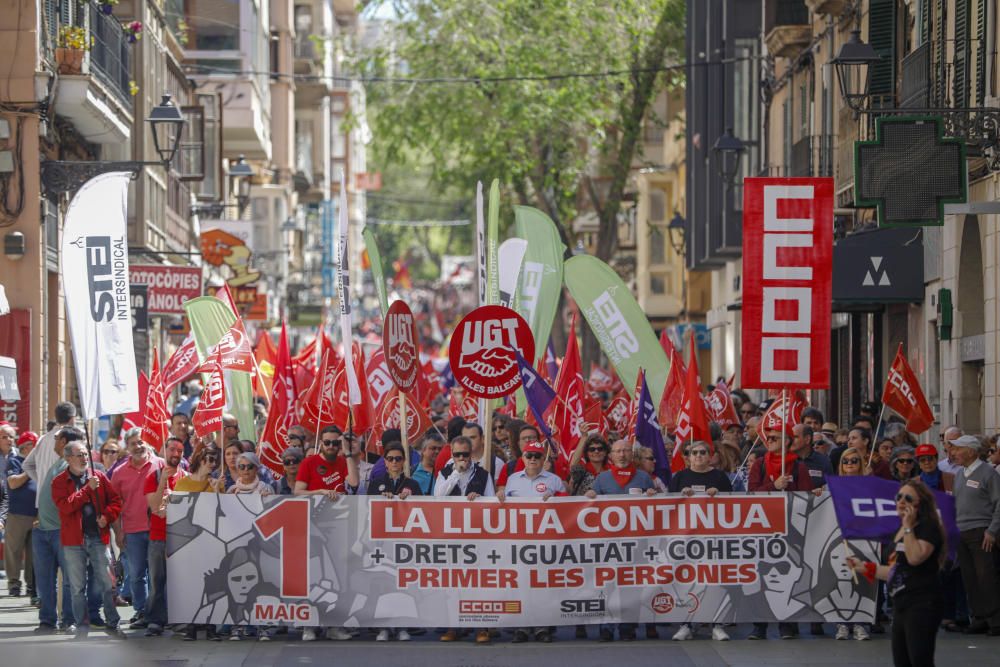 Unas 2.000 personas reivindican en Palma la recuperación de derechos de los trabajadores