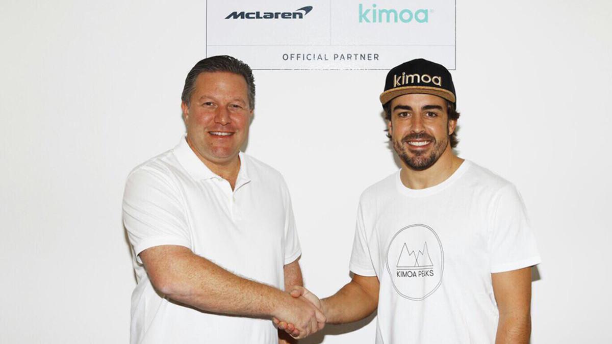 Brown y Alonso escenifican el acuerdo de McLaren y Kimoa