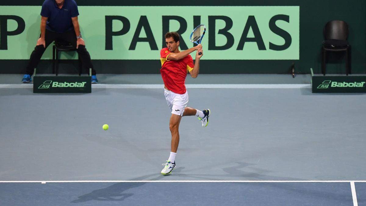 Albert Ramos, durante su partido contra Richard Gasquet.