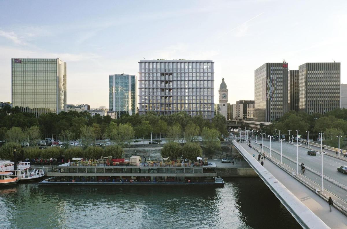 Recreación del futuro edificio Scope, en París.