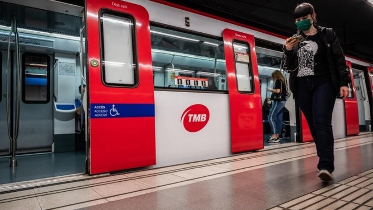 Vagones del Metro de Barcelona.