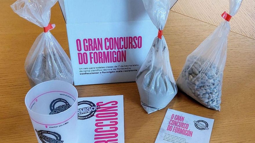La fórmula del hormigón más resistente, un reto para los mejores alumnos de primero de bachillerato de O Salnés