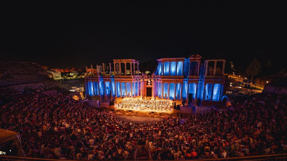 Un concierto en el Teatro Romano de Mérida.