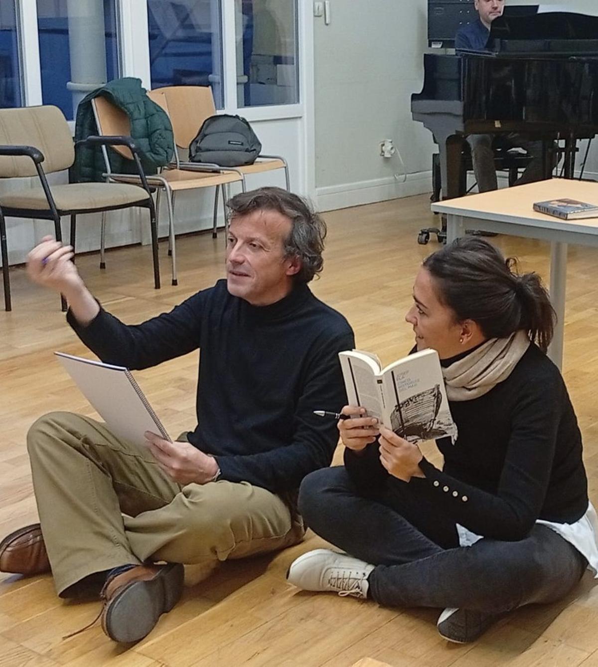 Jorge Moreno, con Auxiliadora Toledano, durante los ensayos. | FESTIVAL ALBORADA