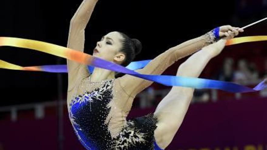 Polina Berezina durante su actuación el pasado año en los Europeos de Budapest.