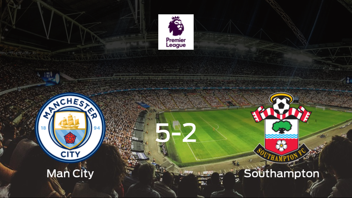 El Manchester City consigue los tres puntos en casa tras pasar por encima del Southampton (5-2)