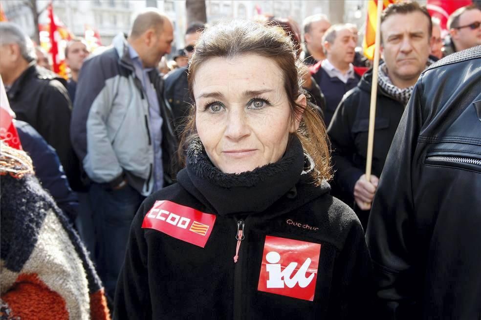 Protesta en Zaragoza contra la caída de los salarios