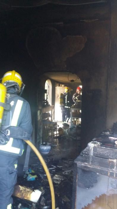 Incendio de una vivienda en Churriana