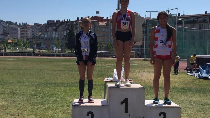 Una de las medallistas estradenses en el campeonato provincial.