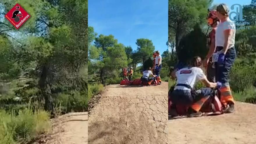 Así ha sido el rescate en helicóptero a un ciclista tras quedar inconsciente