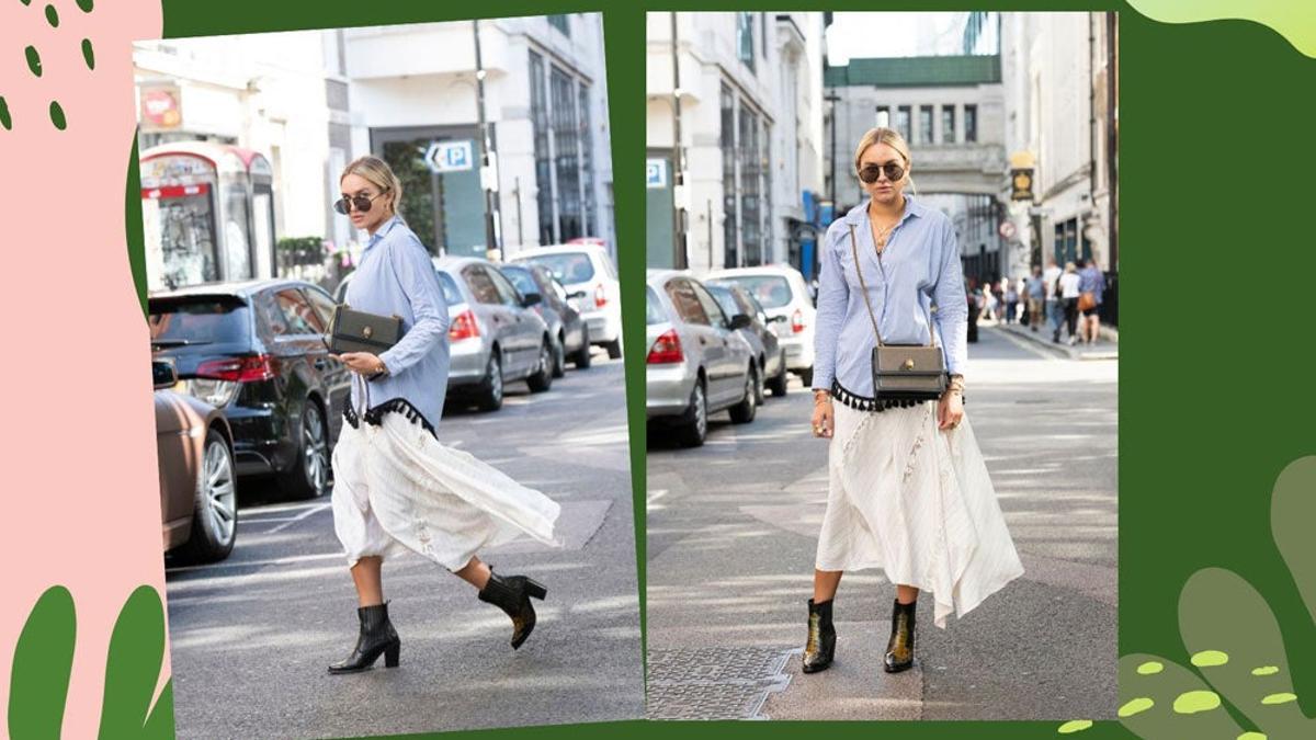 Nina Suess combina sus botas 'cowboy' en su look de 'street style'