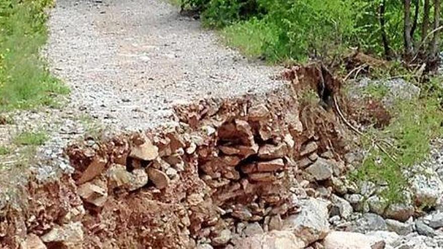 Últim tram del camí forestal al qual es pot accedir en vehicle