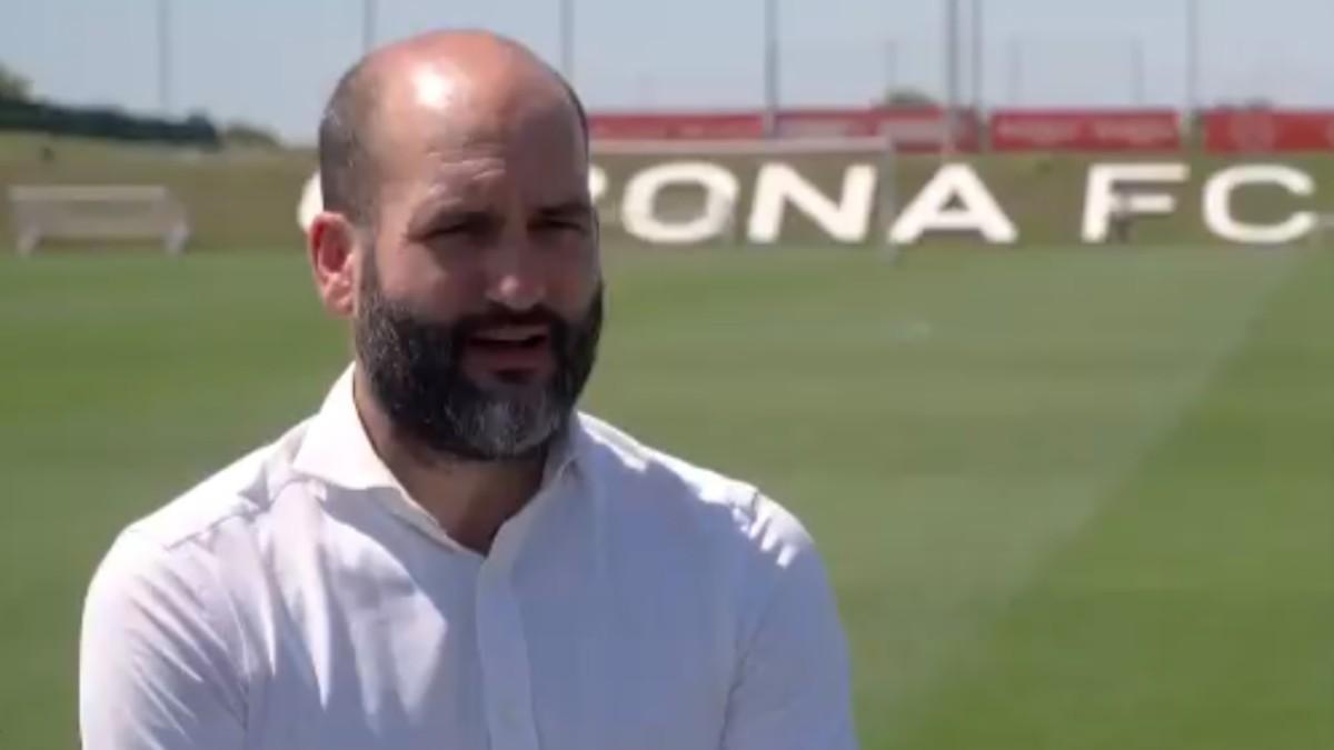 Pere Guardiola, hablando para los medios