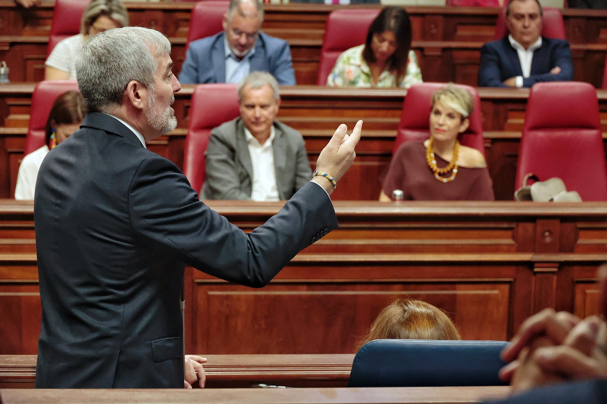 Sesión de control en el Parlamento de Canarias este miércoles 23 de julio de 2024.