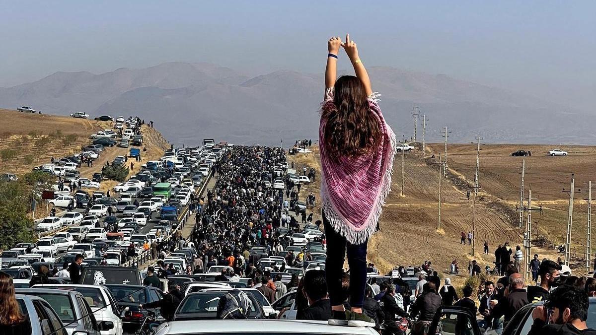 Imagen de las protestas en Irán del 26 de octubre de 2022.