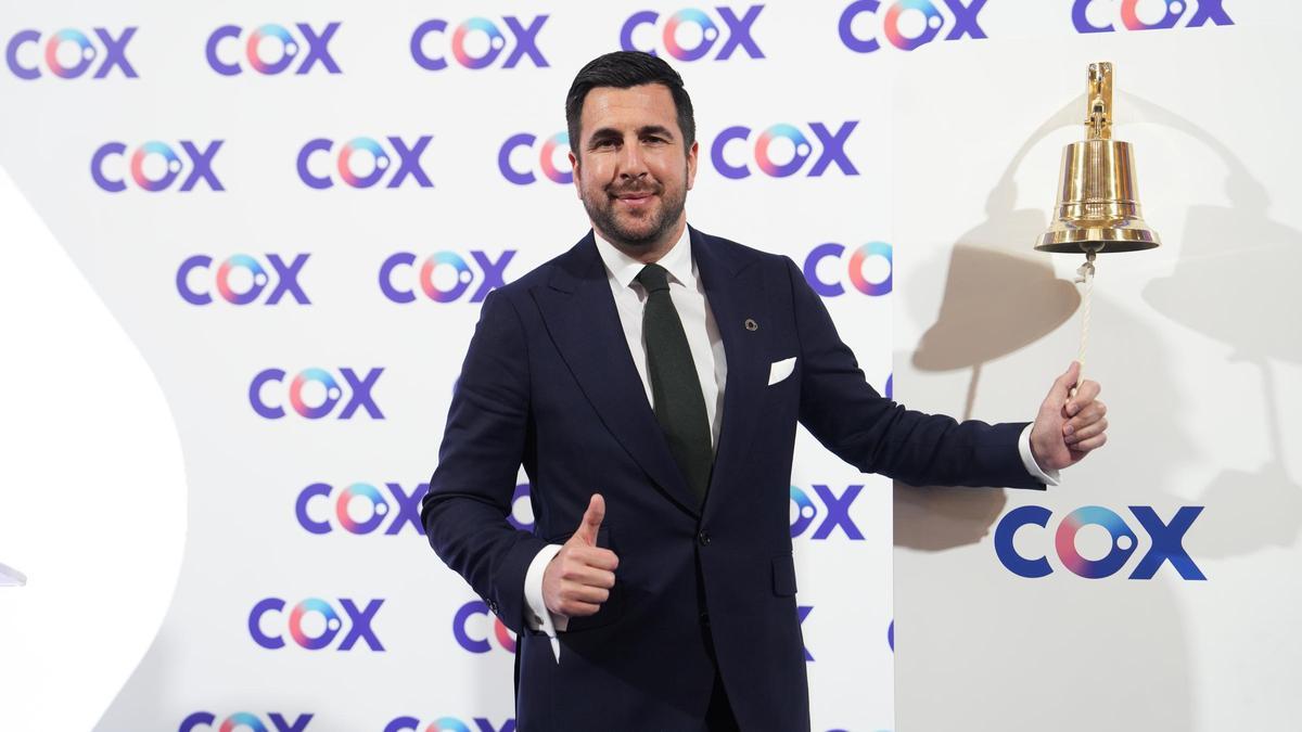 Enrique Riquelme, en la jornada de la salida a Bolsa de Cox.