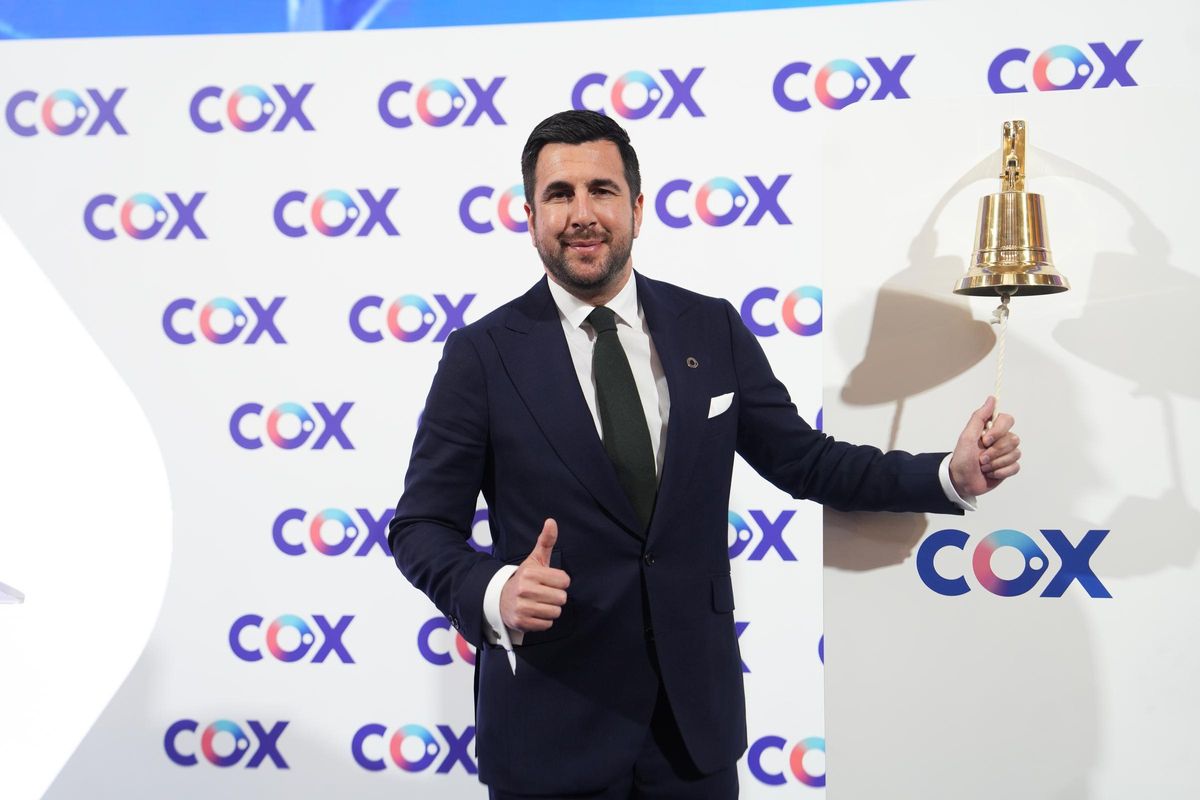 Enrique Riquelme, en la jornada de la salida a Bolsa de Cox.