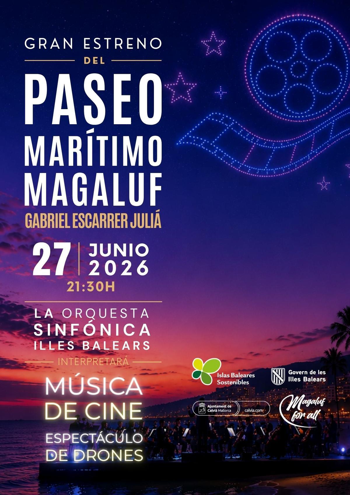 Cartel que anuncia el acto de inauguración del próximo 27 de junio