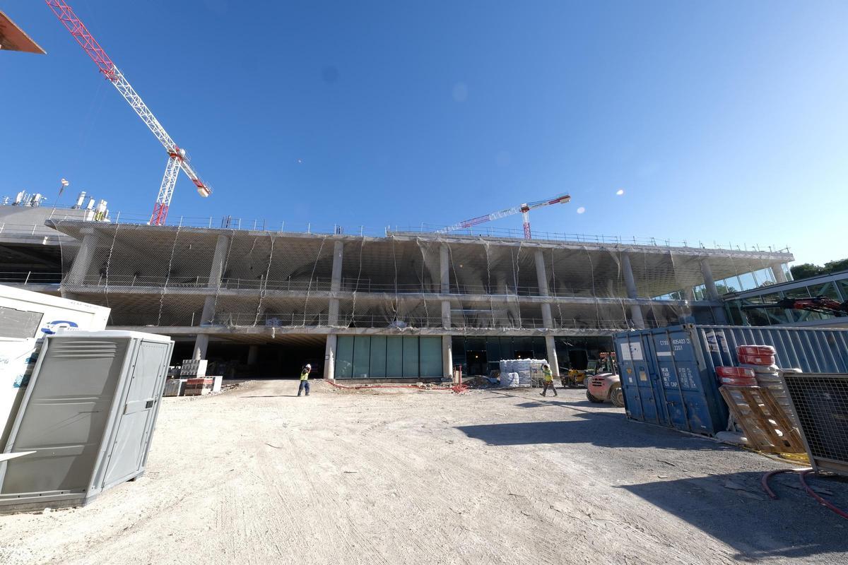 Obras de ampliación de la terminal del aeropuerto de Palma en el ala norte