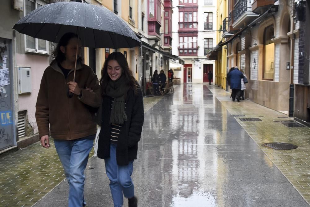 Temporal en Gijón en octubre