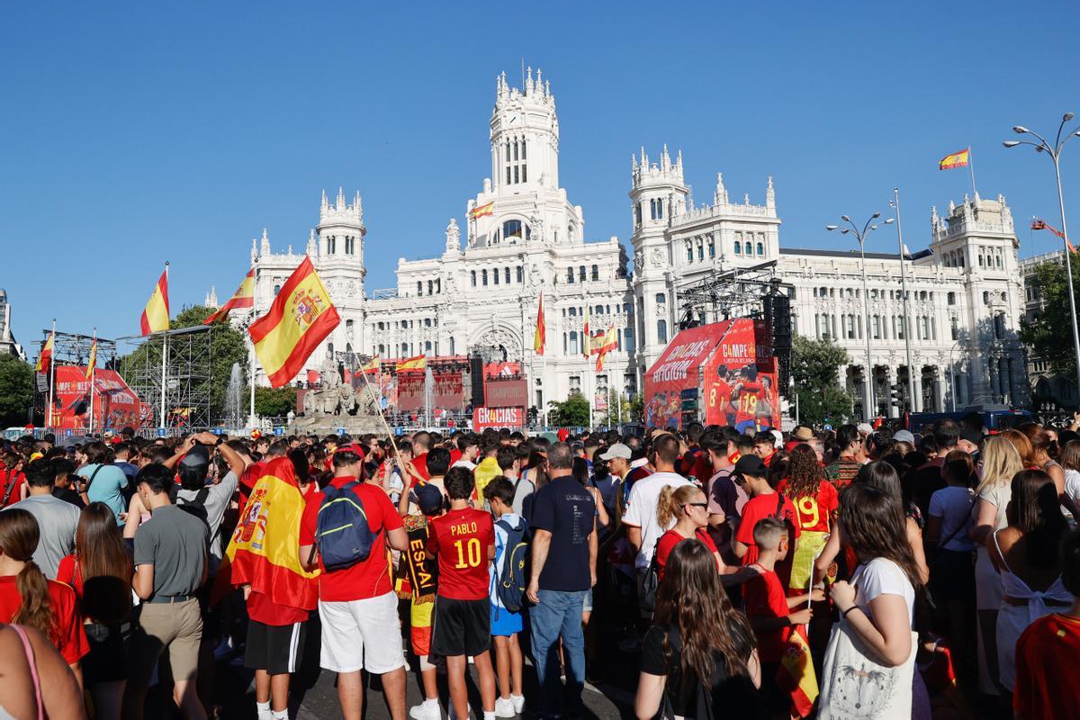 Celebración de la selección española en Madrid