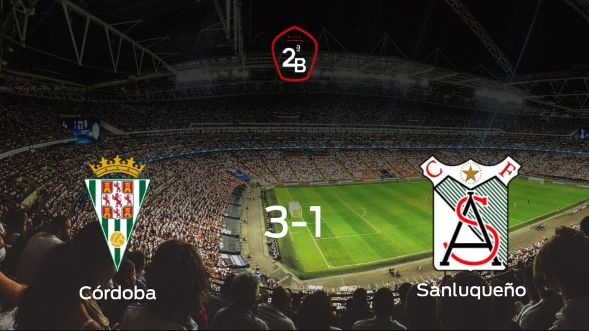 Los tres puntos se quedan en casa tras el triunfo del Córdoba ante el At. Sanluqueño (3-1)