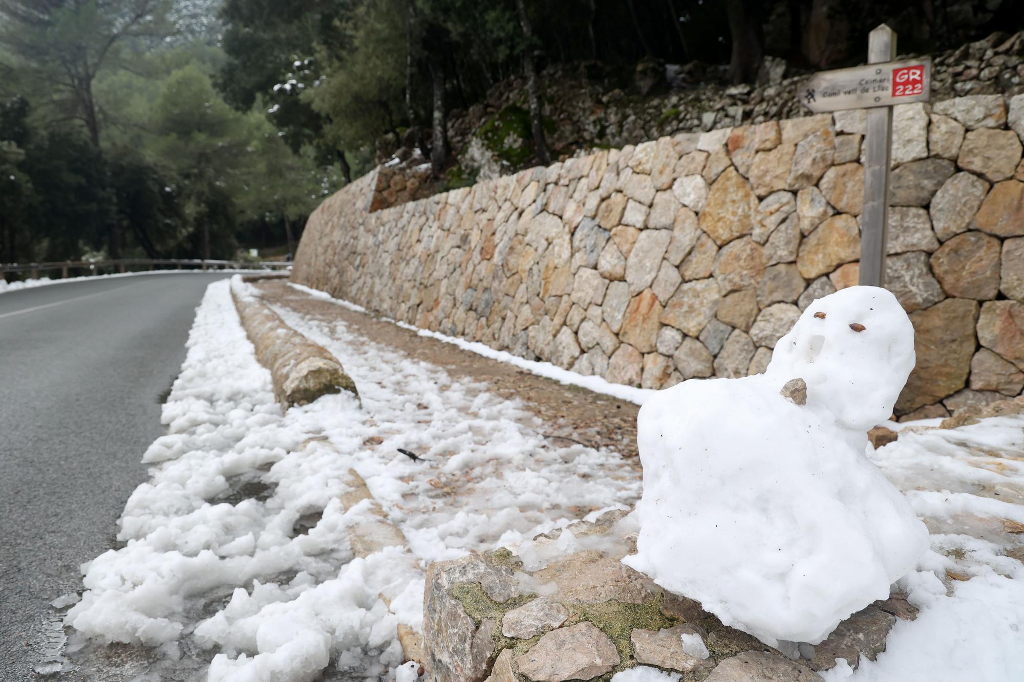 Mallorca registra la mayor nevada en cinco años