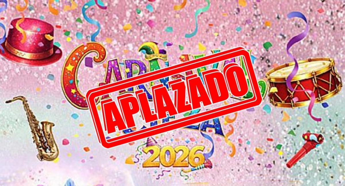 Cartel que anuncia el aplzamiento del desfile.