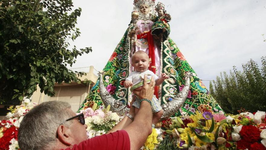 La Virgen de la Fuensanta en la Romería de 2014