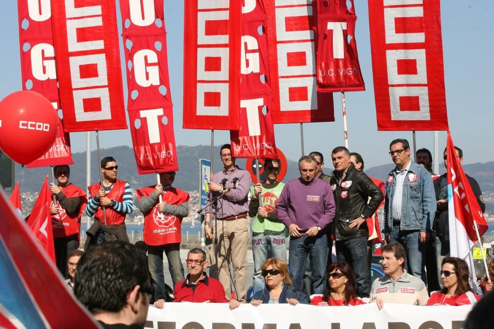 Durante las movilizaciones en 2012 contra la reforma laboral