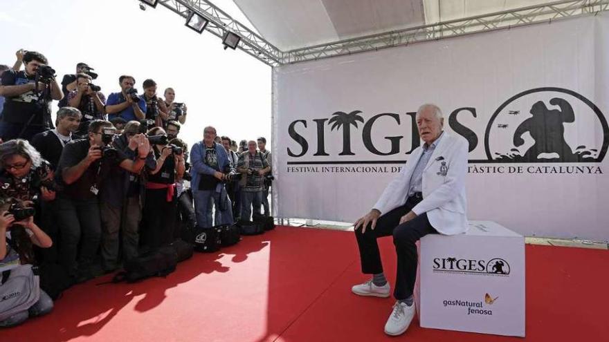 El actor sueco Max Von Sydow, ayer en Sitges antes de recibir el premio. // Efe