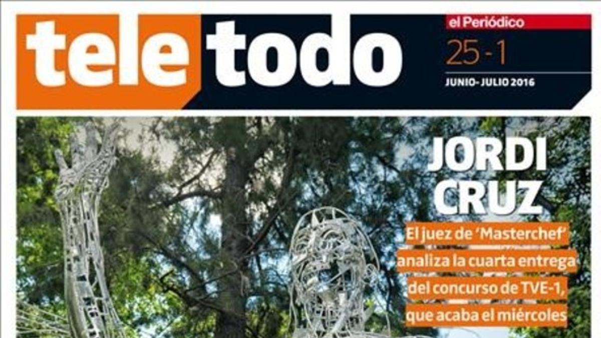 Jordi Cruz, en la portada del 'Teletodo'