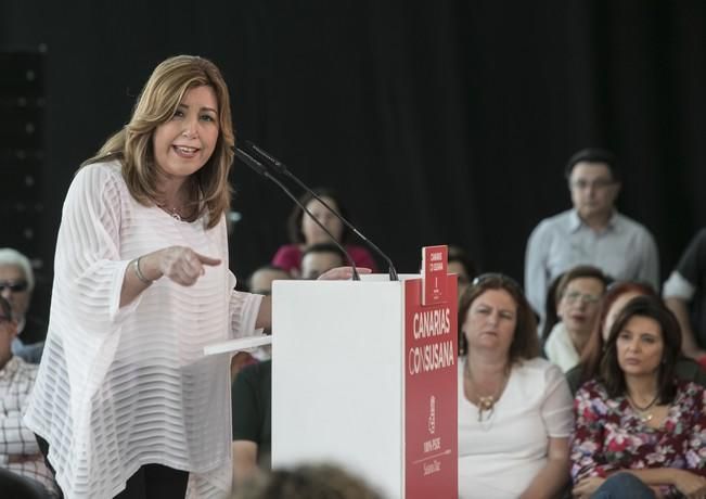 02/04/2017  POLÍTICA  mitin de Susana Díaz en la cascada para postularse como secretaria General del psc psoe celebrado en la cascada tenerife