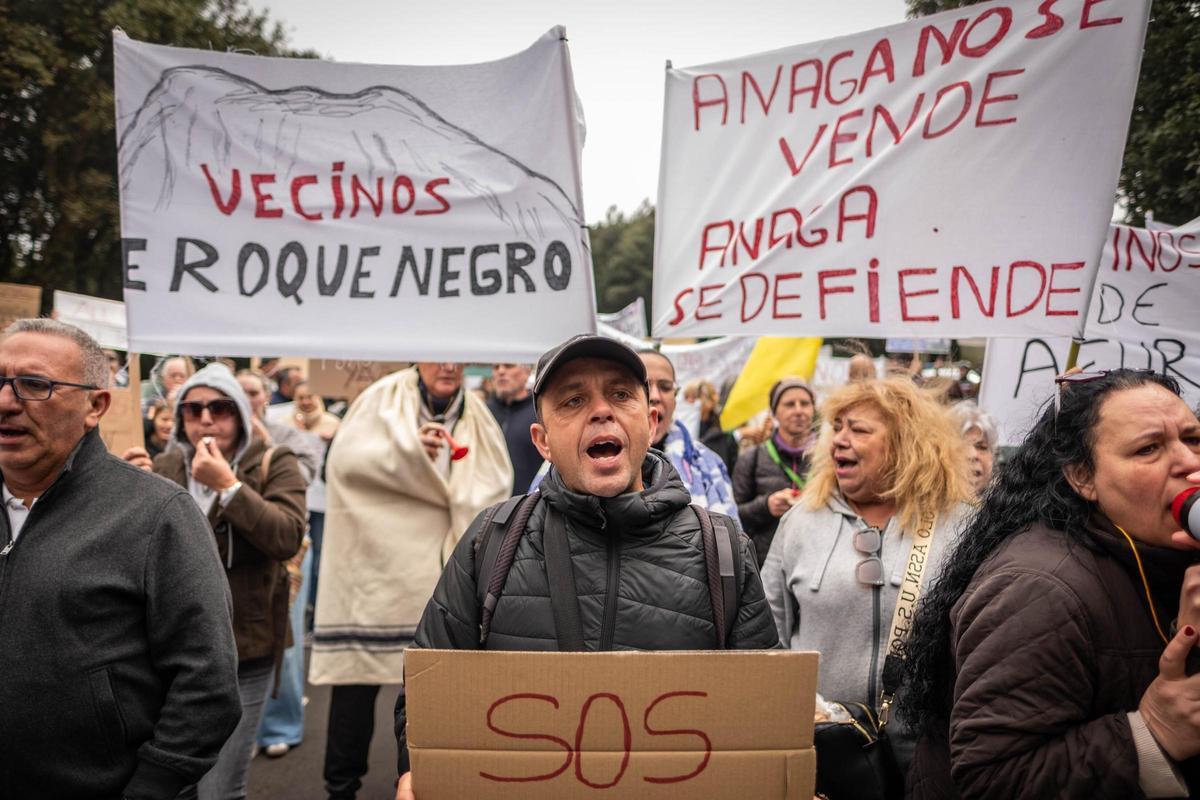 Manifestación en Anaga