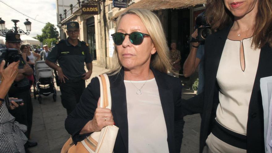 Marina Castaño, ayer a su llegada a los juzgados