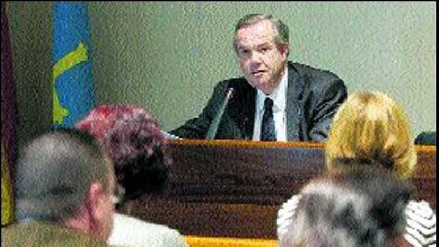 Francisco González Buendía, ayer, en la Junta General.