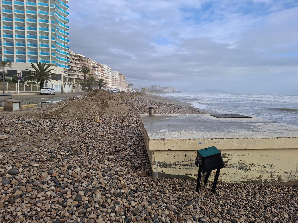 La regresión que sufre Morro de Gos tras los últimos temporales es grave.