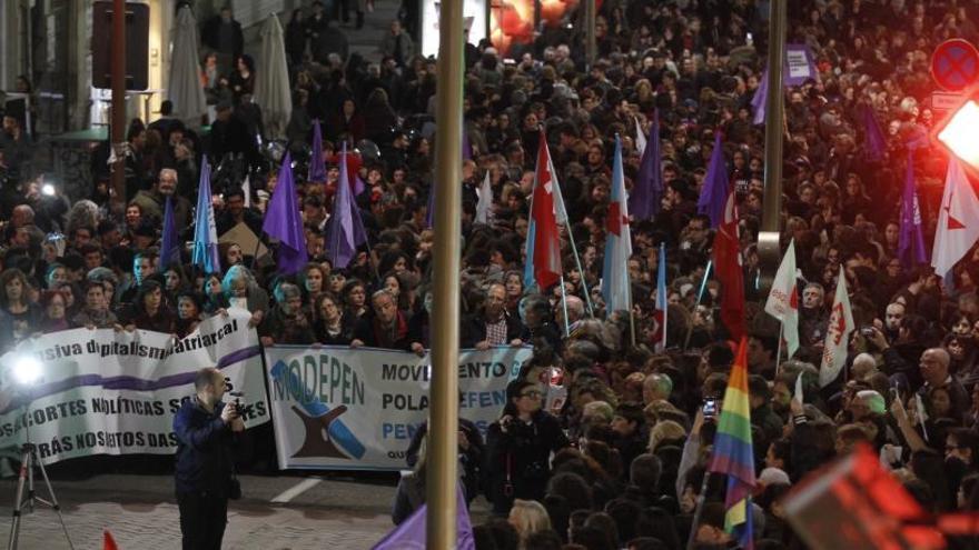 Manifestación por el Día de la Mujer en Vigo. / J. Lores