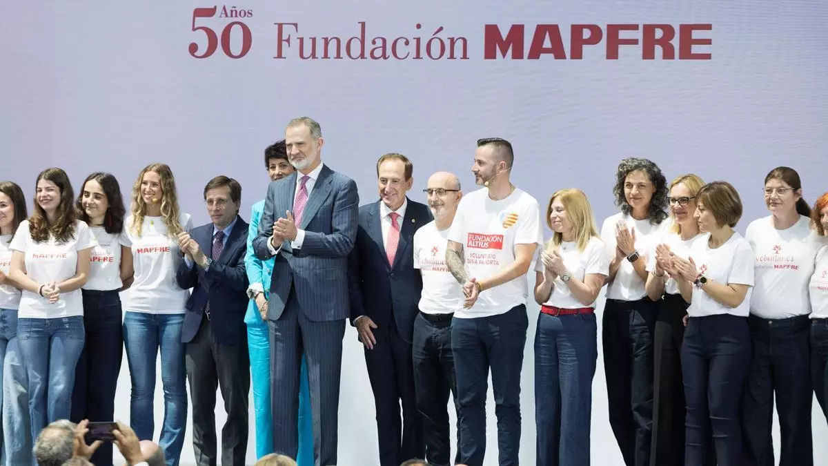 El Rei presideix el 50è aniversari de la Fundació Mapfre i destaca la seva contribució a l'educació, la investigació i la cultura