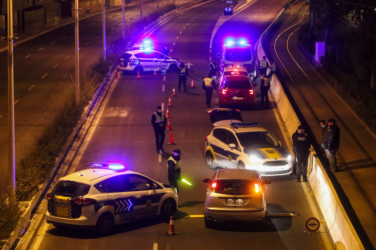 Alicante, vacía durante la Nochevieja del año Covid