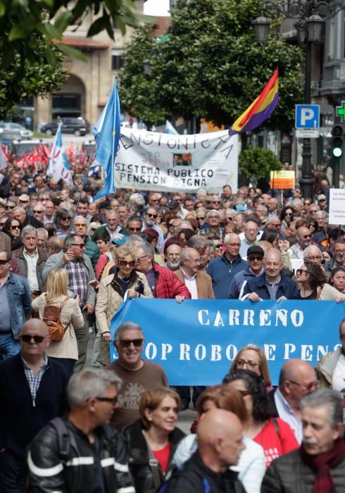 Manifestación de los pensionistas en Oviedo