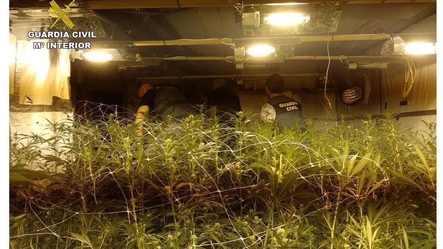 Descubren dos invernaderos de marihuana bajo una piscina en Calp