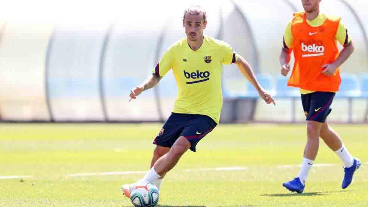 Griezmann ha sido el protagonista del entrenamiento del Barcelona