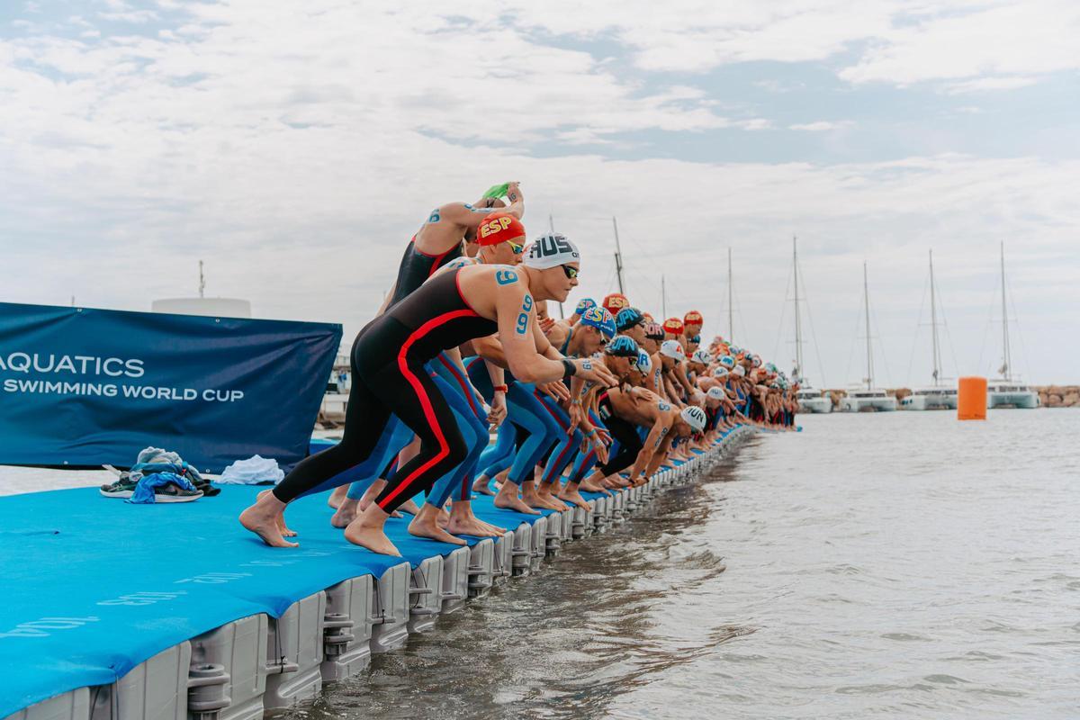Imágenes de la Copa del Mundo de Aguas abiertas en Santa Eulària