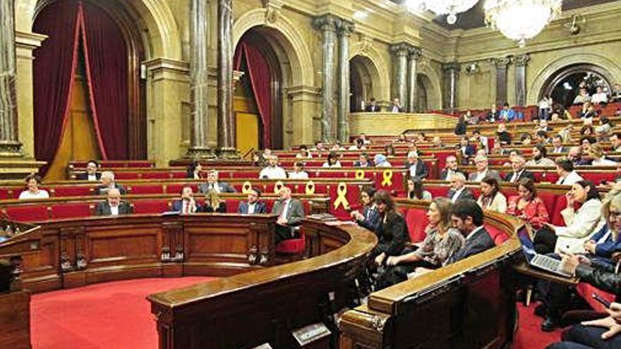 El ple del Parlament ahir.