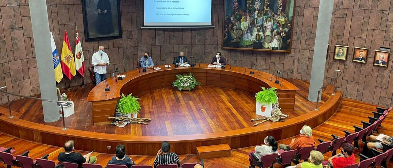 Un momento de la presentación en el Salón de Plenos de la Institución insular.