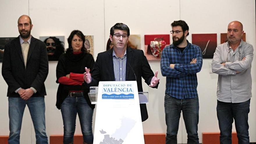 El presidente de la Diputación, Jorge Rodríguez, en la rueda de prensa de hoy.