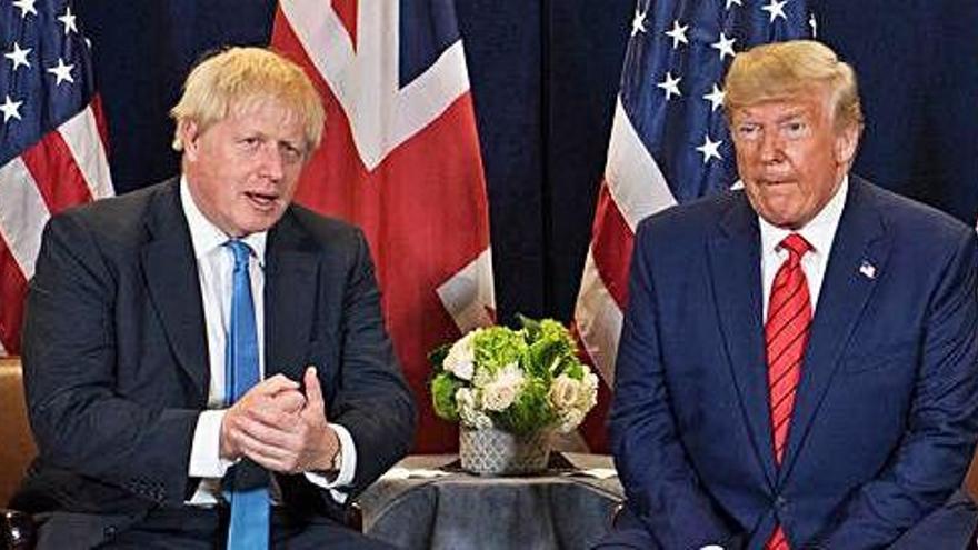 Boris Johnson i Donald Trump, ahir a Nova York